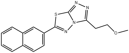 methyl 2-[6-(2-naphthyl)[1,2,4]triazolo[3,4-b][1,3,4]thiadiazol-3-yl]ethyl ether Struktur