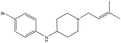 N-(4-bromophenyl)-1-(3-methyl-2-butenyl)-4-piperidinamine Struktur