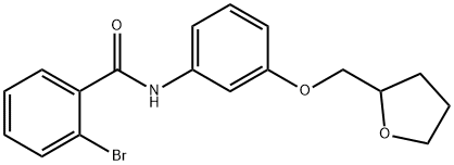 2-bromo-N-[3-(tetrahydro-2-furanylmethoxy)phenyl]benzamide Struktur