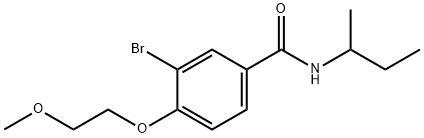 3-bromo-N-(sec-butyl)-4-(2-methoxyethoxy)benzamide Struktur