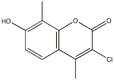 3-chloro-7-hydroxy-4,8-dimethyl-2H-chromen-2-one Struktur