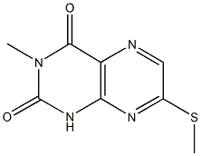 3-methyl-7-(methylsulfanyl)-2,4(1H,3H)-pteridinedione Struktur