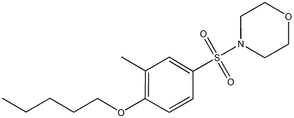 2-methyl-4-(4-morpholinylsulfonyl)phenyl pentyl ether Struktur