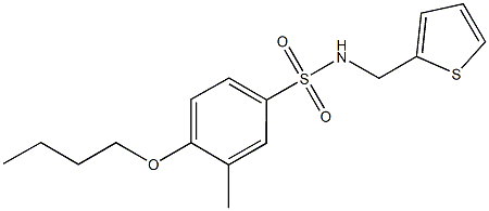 4-butoxy-3-methyl-N-(2-thienylmethyl)benzenesulfonamide Struktur