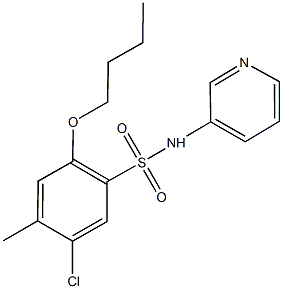 2-butoxy-5-chloro-4-methyl-N-(3-pyridinyl)benzenesulfonamide Struktur