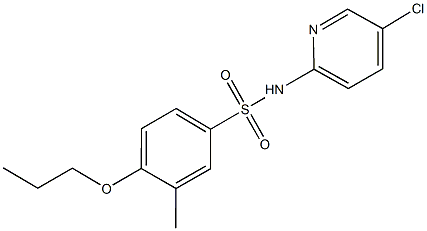 N-(5-chloro-2-pyridinyl)-3-methyl-4-propoxybenzenesulfonamide Struktur