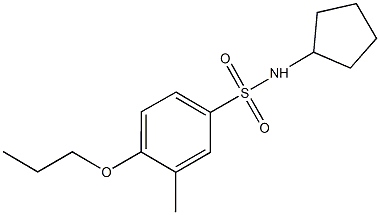 N-cyclopentyl-3-methyl-4-propoxybenzenesulfonamide Struktur