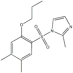 4,5-dimethyl-2-[(2-methyl-1H-imidazol-1-yl)sulfonyl]phenyl propyl ether Struktur