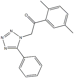 1-(2,5-dimethylphenyl)-2-(5-phenyl-1H-tetraazol-1-yl)ethanone Struktur