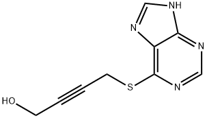 4-(9H-purin-6-ylsulfanyl)-2-butyn-1-ol Struktur