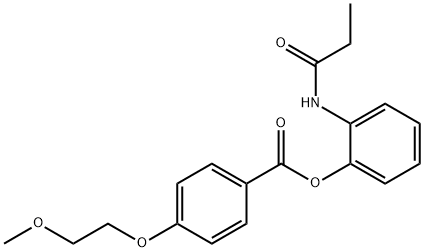 2-(propionylamino)phenyl 4-(2-methoxyethoxy)benzoate Struktur