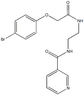 N-(2-{[2-(4-bromophenoxy)acetyl]amino}ethyl)nicotinamide Struktur