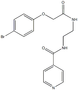 N-(2-{[2-(4-bromophenoxy)acetyl]amino}ethyl)isonicotinamide Struktur