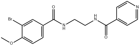 N-{2-[(3-bromo-4-methoxybenzoyl)amino]ethyl}isonicotinamide Struktur