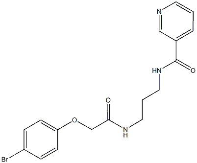 N-(3-{[2-(4-bromophenoxy)acetyl]amino}propyl)nicotinamide Struktur