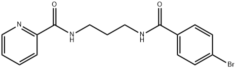 N-{3-[(4-bromobenzoyl)amino]propyl}-2-pyridinecarboxamide Struktur