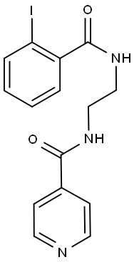 N-{2-[(2-iodobenzoyl)amino]ethyl}isonicotinamide Struktur