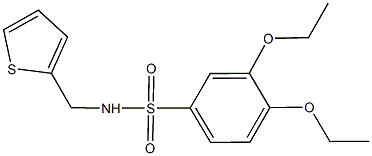 3,4-diethoxy-N-(2-thienylmethyl)benzenesulfonamide Struktur