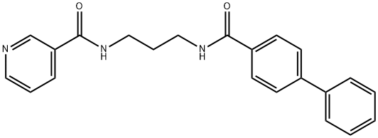 N-{3-[([1,1'-biphenyl]-4-ylcarbonyl)amino]propyl}nicotinamide Struktur