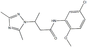 N-(5-chloro-2-methoxyphenyl)-3-(3,5-dimethyl-1H-1,2,4-triazol-1-yl)butanamide Struktur