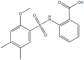 2-{[(2-methoxy-4,5-dimethylphenyl)sulfonyl]amino}benzoic acid Struktur