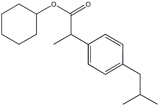 cyclohexyl 2-(4-isobutylphenyl)propanoate Struktur