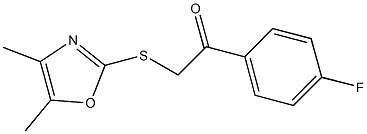 2-[(4,5-dimethyl-1,3-oxazol-2-yl)sulfanyl]-1-(4-fluorophenyl)ethanone Struktur