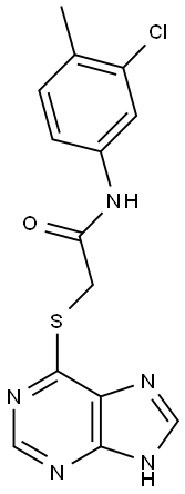 N-(3-chloro-4-methylphenyl)-2-(9H-purin-6-ylsulfanyl)acetamide Struktur