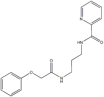 N-{3-[(2-phenoxyacetyl)amino]propyl}-2-pyridinecarboxamide Struktur