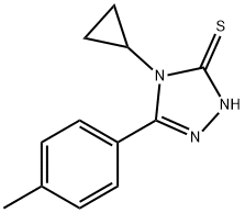 4-cyclopropyl-5-(4-methylphenyl)-4H-1,2,4-triazol-3-yl hydrosulfide Struktur