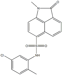 N-(5-chloro-2-methylphenyl)-1-methyl-2-oxo-1,2-dihydrobenzo[cd]indole-6-sulfonamide Struktur