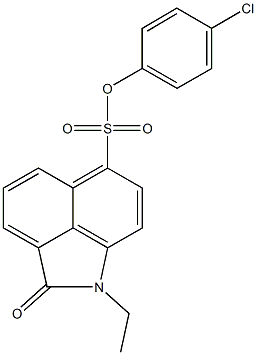 4-chlorophenyl 1-ethyl-2-oxo-1,2-dihydrobenzo[cd]indole-6-sulfonate Struktur