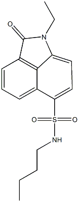 N-butyl-1-ethyl-2-oxo-1,2-dihydrobenzo[cd]indole-6-sulfonamide Struktur