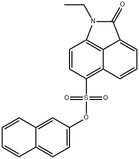 2-naphthyl 1-ethyl-2-oxo-1,2-dihydrobenzo[cd]indole-6-sulfonate Struktur