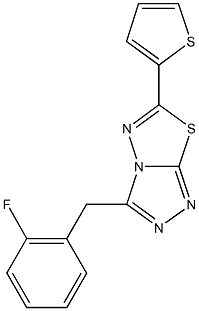 3-(2-fluorobenzyl)-6-(2-thienyl)[1,2,4]triazolo[3,4-b][1,3,4]thiadiazole Struktur