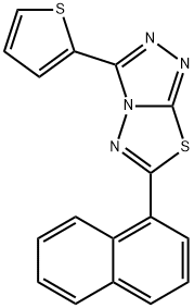 6-(1-naphthyl)-3-(2-thienyl)[1,2,4]triazolo[3,4-b][1,3,4]thiadiazole Struktur