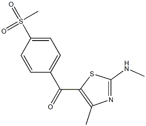 [4-methyl-2-(methylamino)-1,3-thiazol-5-yl][4-(methylsulfonyl)phenyl]methanone Struktur