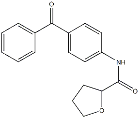 N-(4-benzoylphenyl)tetrahydro-2-furancarboxamide Struktur