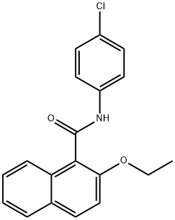 N-(4-chlorophenyl)-2-ethoxy-1-naphthamide Struktur