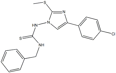 N-benzyl-N'-[4-(4-chlorophenyl)-2-(methylsulfanyl)-1H-imidazol-1-yl]thiourea Struktur