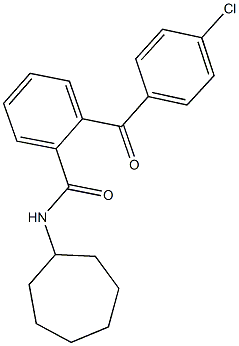 2-(4-chlorobenzoyl)-N-cycloheptylbenzamide Struktur