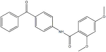 N-(4-benzoylphenyl)-2,4-dimethoxybenzamide Struktur