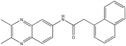 N-(2,3-dimethyl-6-quinoxalinyl)-2-(1-naphthyl)acetamide Struktur