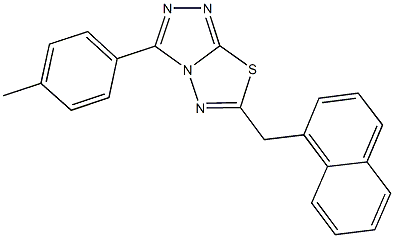 3-(4-methylphenyl)-6-(1-naphthylmethyl)[1,2,4]triazolo[3,4-b][1,3,4]thiadiazole Struktur