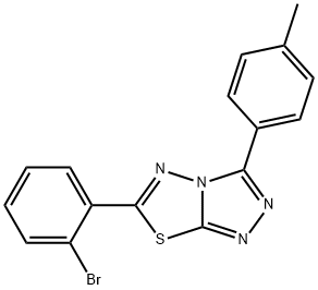 6-(2-bromophenyl)-3-(4-methylphenyl)[1,2,4]triazolo[3,4-b][1,3,4]thiadiazole Struktur