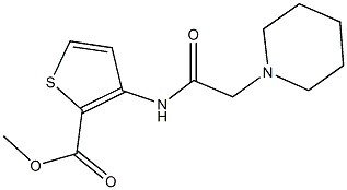 methyl 3-[(1-piperidinylacetyl)amino]-2-thiophenecarboxylate Struktur