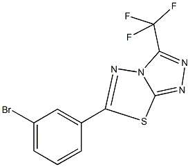 6-(3-bromophenyl)-3-(trifluoromethyl)[1,2,4]triazolo[3,4-b][1,3,4]thiadiazole Struktur