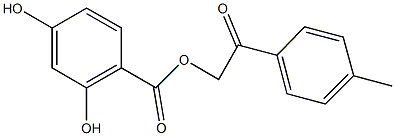 2-(4-methylphenyl)-2-oxoethyl 2,4-dihydroxybenzoate Struktur