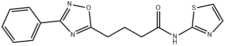 4-(3-phenyl-1,2,4-oxadiazol-5-yl)-N-(1,3-thiazol-2-yl)butanamide Struktur