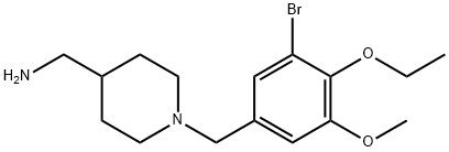 N-(3-bromo-4-ethoxy-5-methoxybenzyl)-N-(4-piperidinylmethyl)amine Struktur